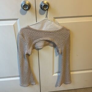 SHEIN Cute Beige Half Cut Sweater!